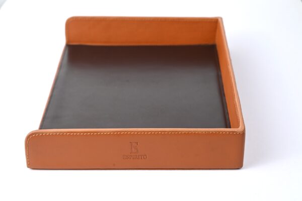 Leather paper tray