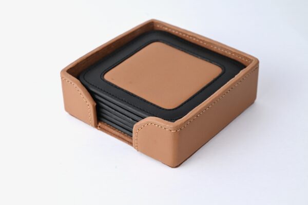 Square Coaster With Rim - Image 4